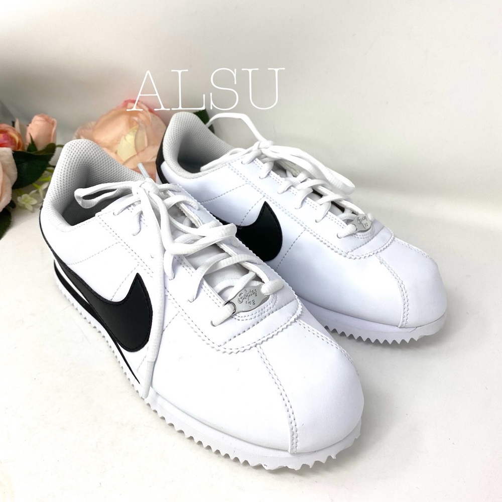 Nike Cortez Basic SL GS Leather White Black W - Picture 5 of 8